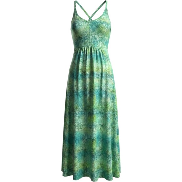 Exofficio Dresses & Skirts - ExOfficio‎ Travel Dress Womens XS Green Excellent Geometric Quick Dry Stretch